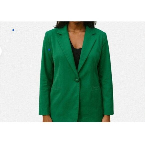Spring and Mercer NWT Emerald Green Single Button Blazer Lightweight Women's L - Picture 1 of 1